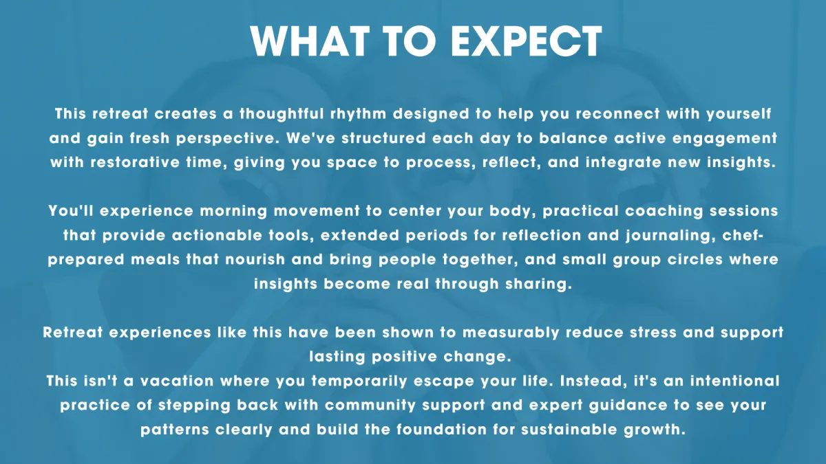 Retreat Ticket What to Expect