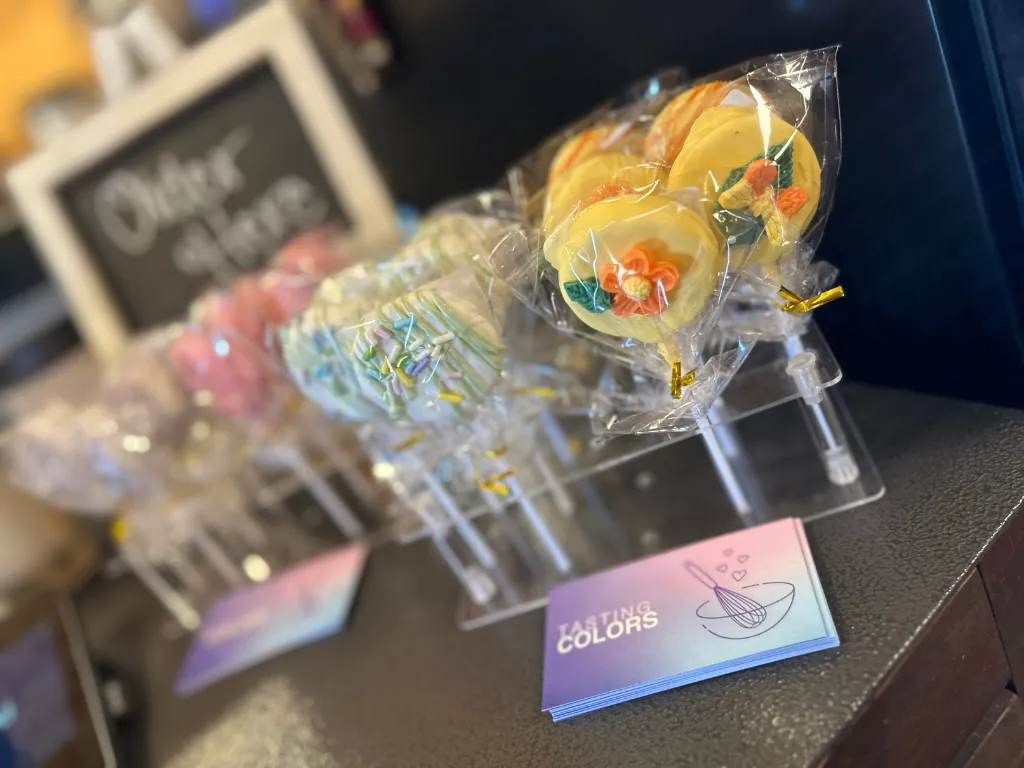 Styled dessert table setup by Tasting Colors