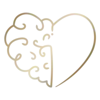 gold image half heart and half brain 