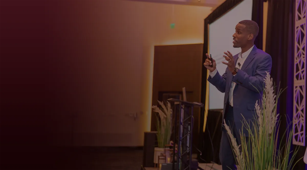 Joshua Washington, keynote stage.