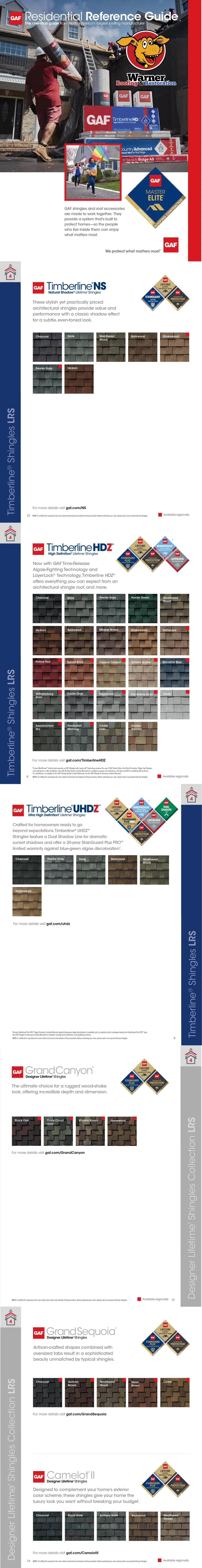 GAF Shingle Guide Colors