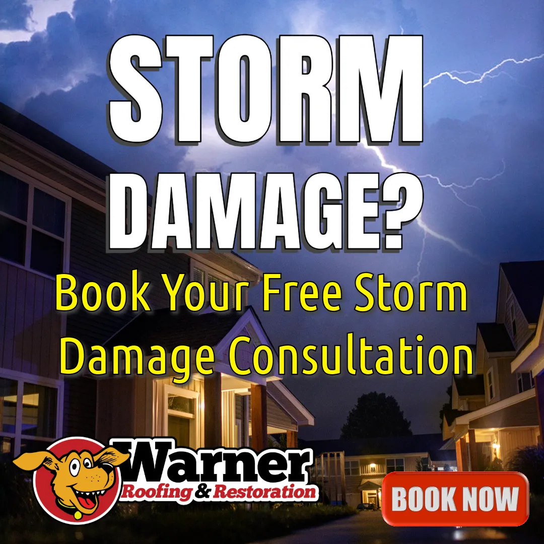 Severe storm damage to home near Rockford IL with restoration team on site – book a free inspection now