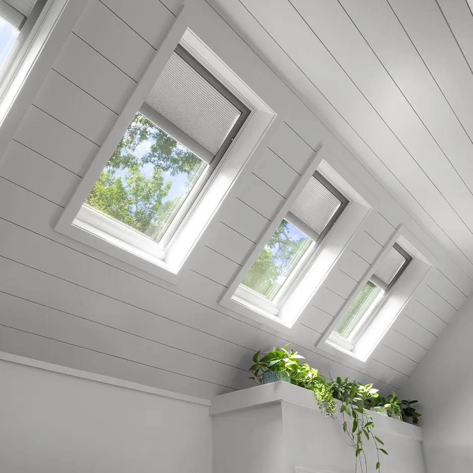 Energy-efficient Velux skylight providing natural light in home