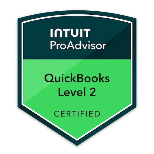 Intuit QuickBooks Certification Level 2 ProAdvisor badge