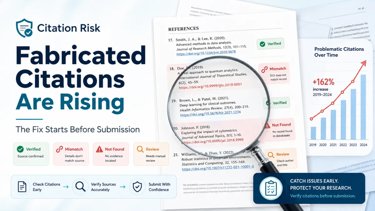Fabricated Citations Are Rising. The Fix Starts Before Submission