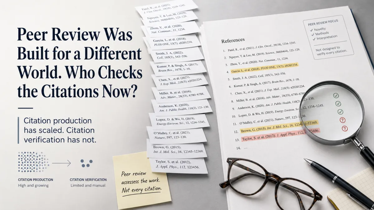 Peer Review Was Built for a Different World. Who Checks the Citations Now?