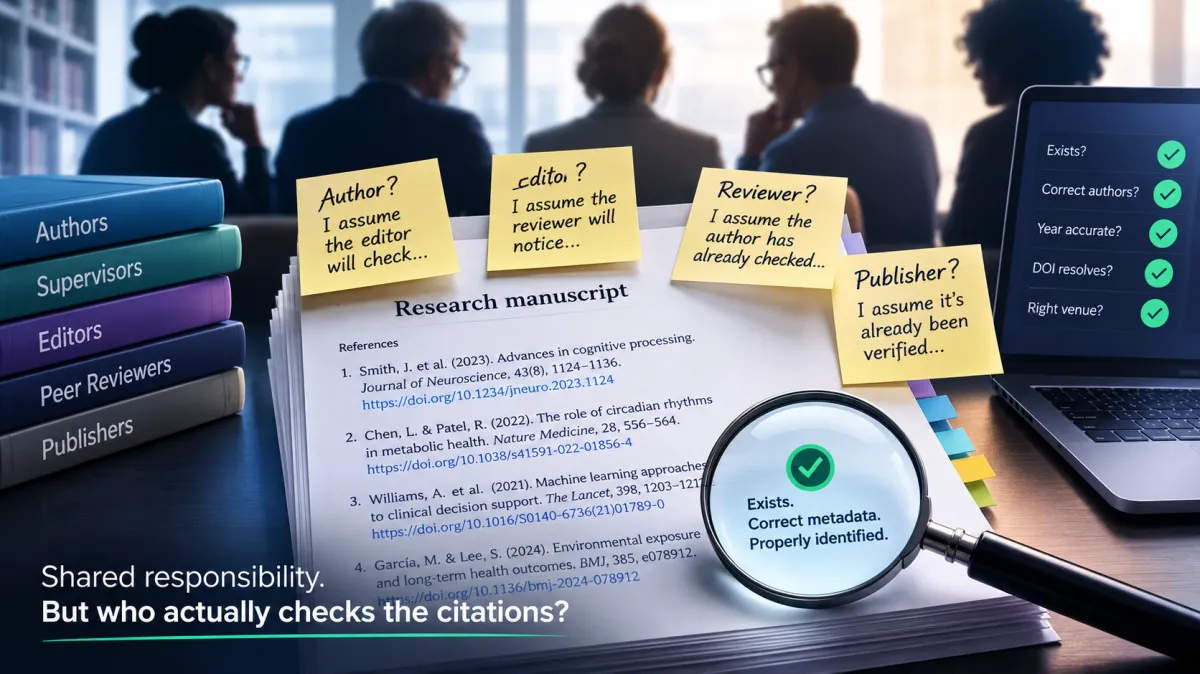 When Everyone Is Responsible for Citation Integrity, Who Actually Checks?