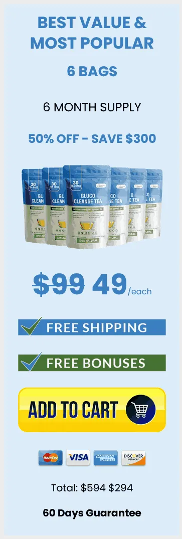 gluco cleanse tea-pack $49