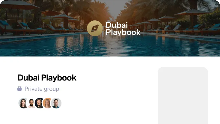 Dubai Playbook community access screenshot