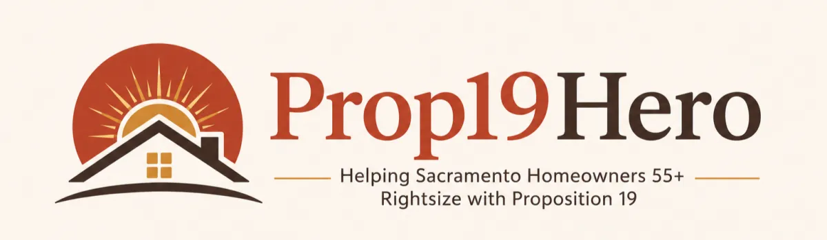 Prop19Hero logo — plain-language help navigating California's Proposition 19 property tax rules