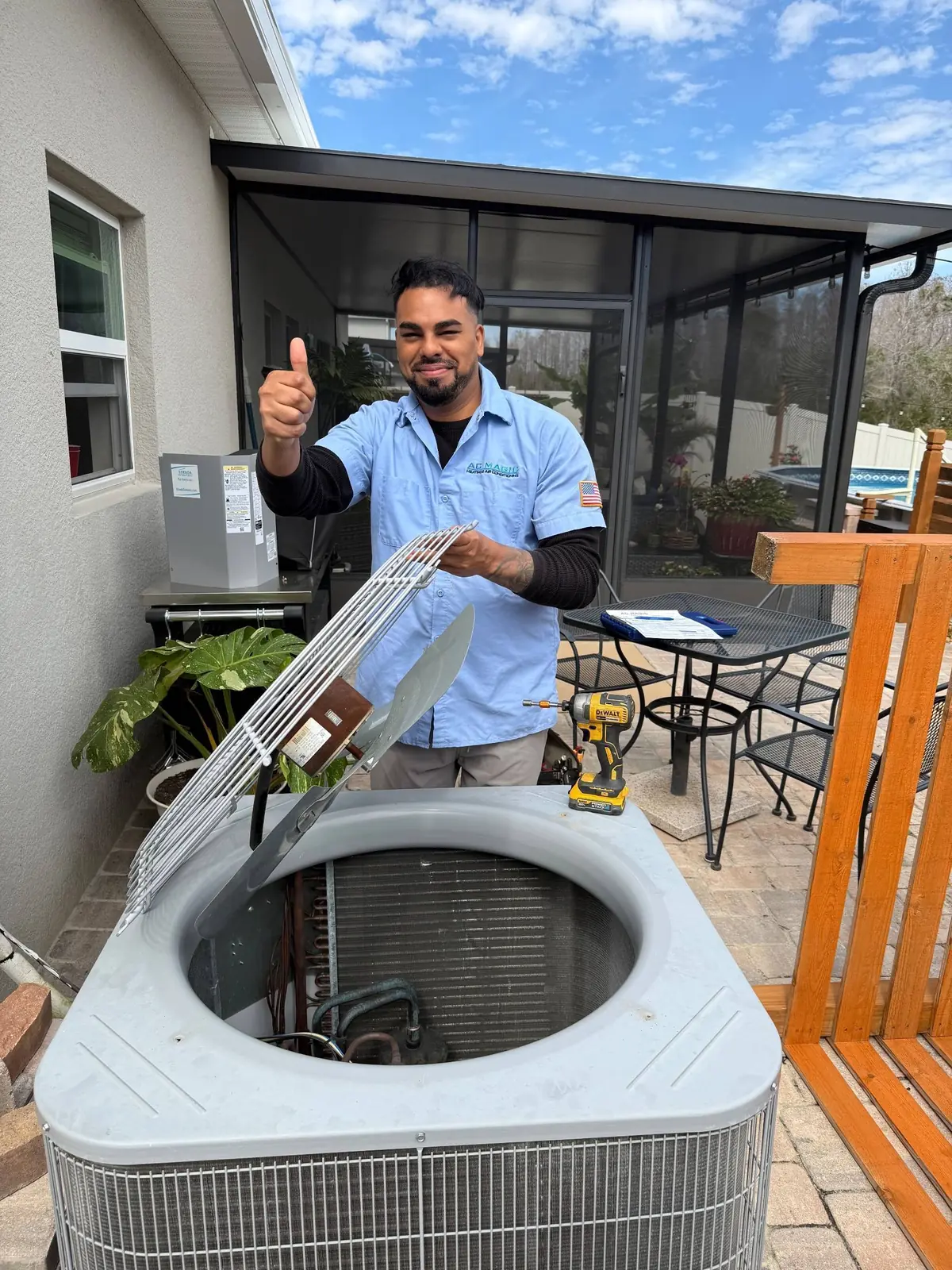 AC Magic on an AC repair job in Orlando