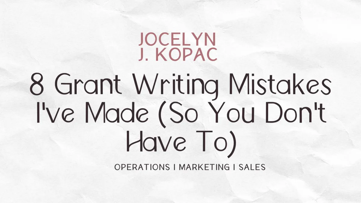Grant Writing Mistakes
