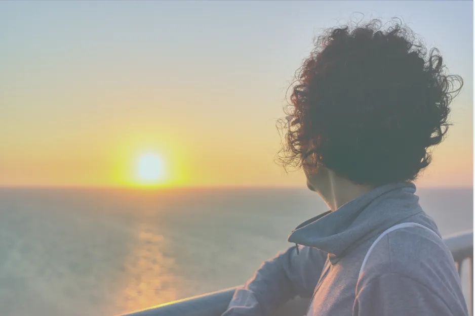 Woman reflecting peacefully with renewed confidence in her calling