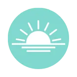 Sunrise icon representing a renewed mindset