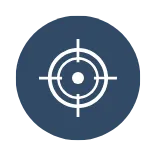 Target icon representing focus and clarity