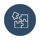 Puzzle pieces icon representing strategy and planning