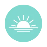 Sunrise icon representing a renewed mindset