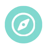 Compass icon representing direction and purpose