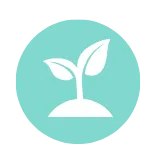 Seedling icon representing authentic business growth