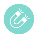 Magnet icon representing attraction and connection