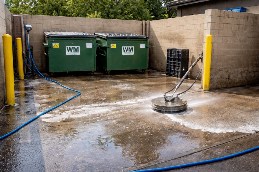 Dumpster Pad Cleaning