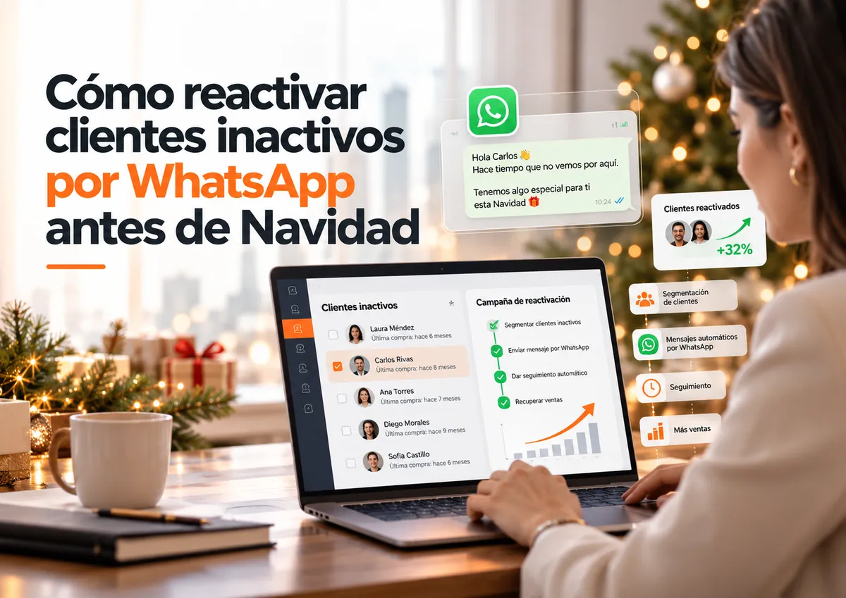 Cómo reactivar clientes inactivos por WhatsApp antes de Navidad