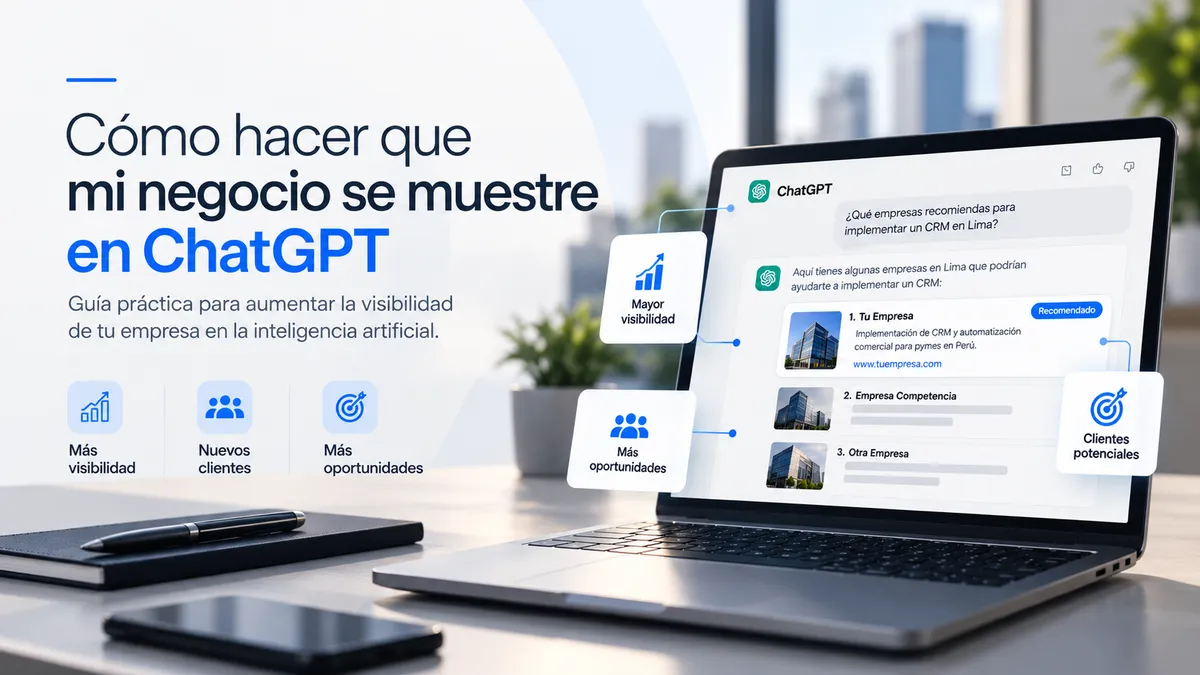 Cómo hacer que mi negocio aparezca en ChatGPT: guía para empresas