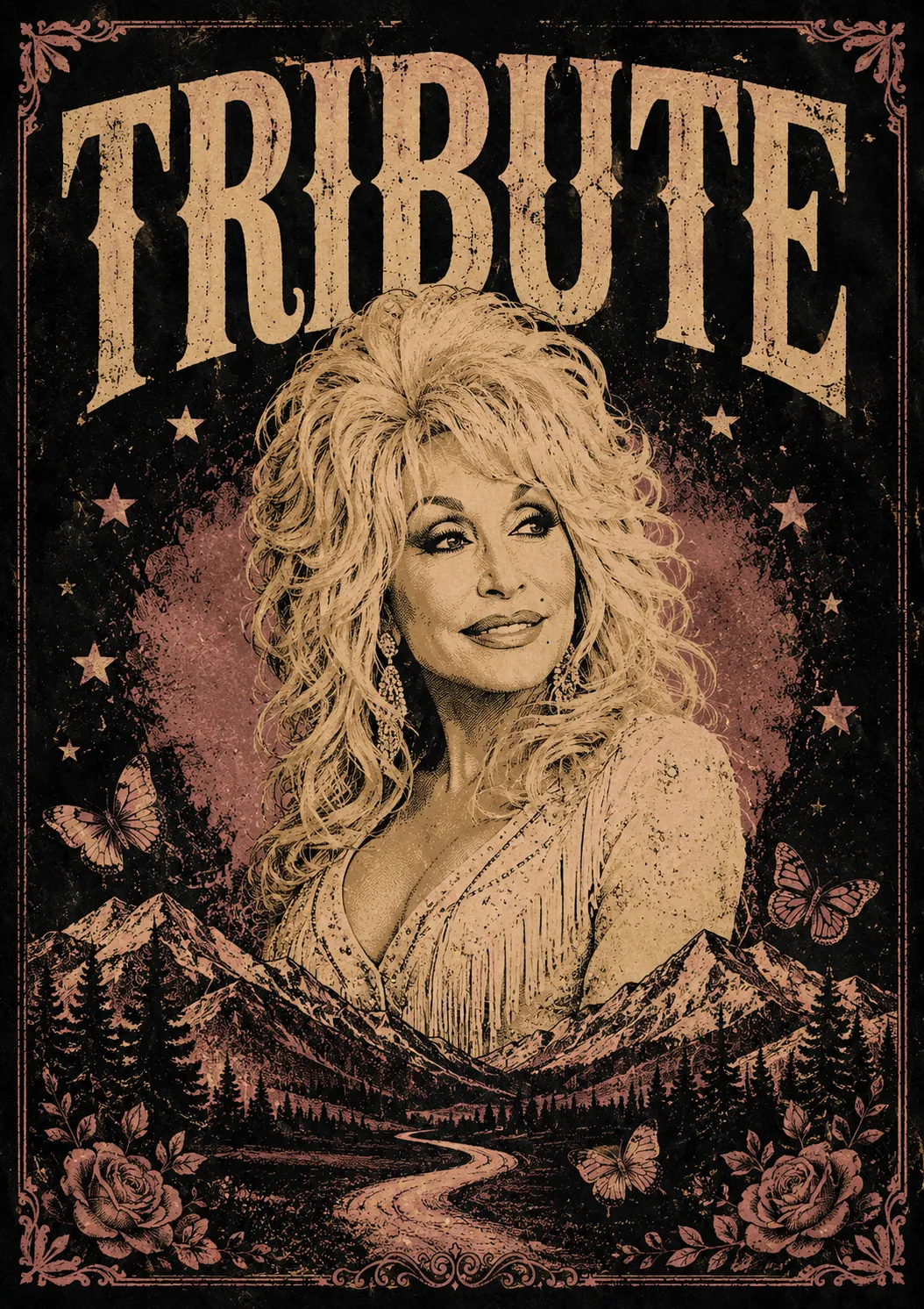 Dolly Parton Tribute Gig Poster