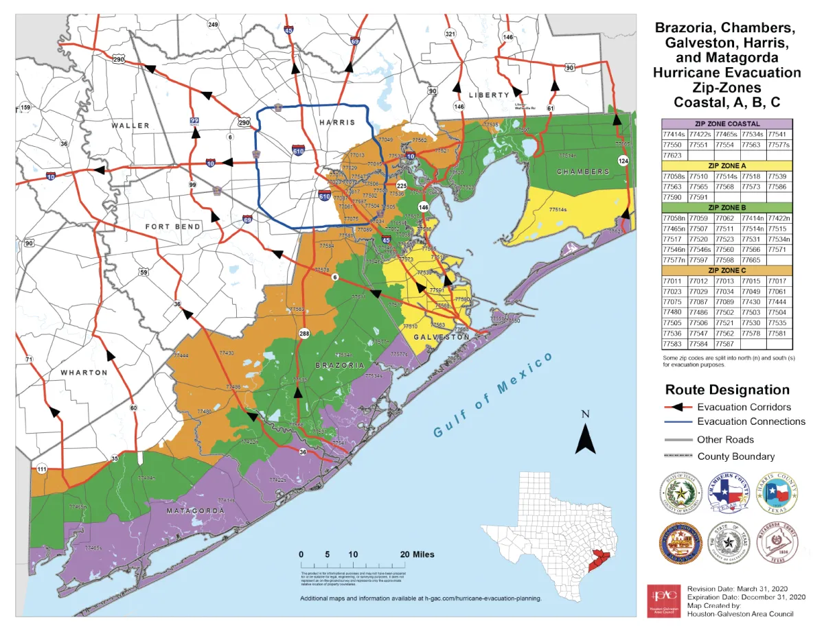 Hurricane Zone Map