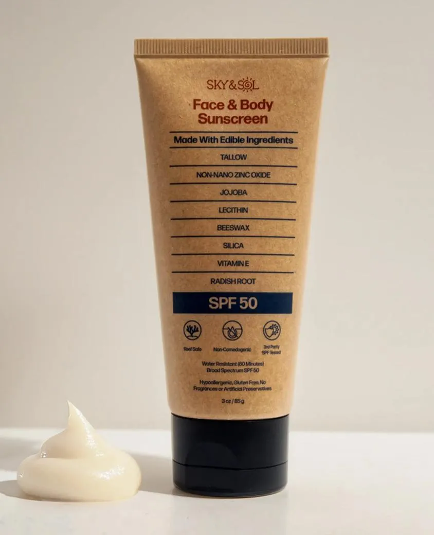 toxin free sunscreen, tallow sunscree