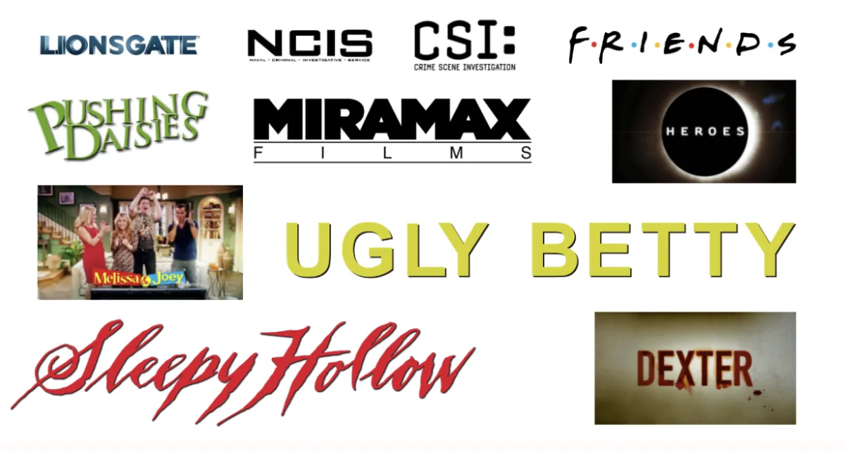 Companies and TV shows Alexandre has worked with