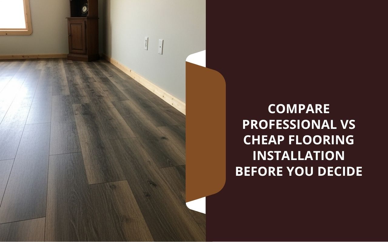 professional vs cheap flooring installation in a modern living room