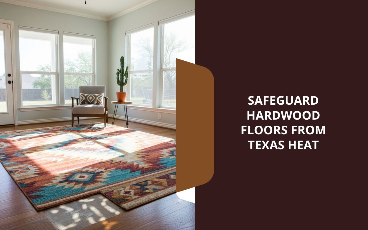 Area rugs help protect hardwood floors from heat in Texas