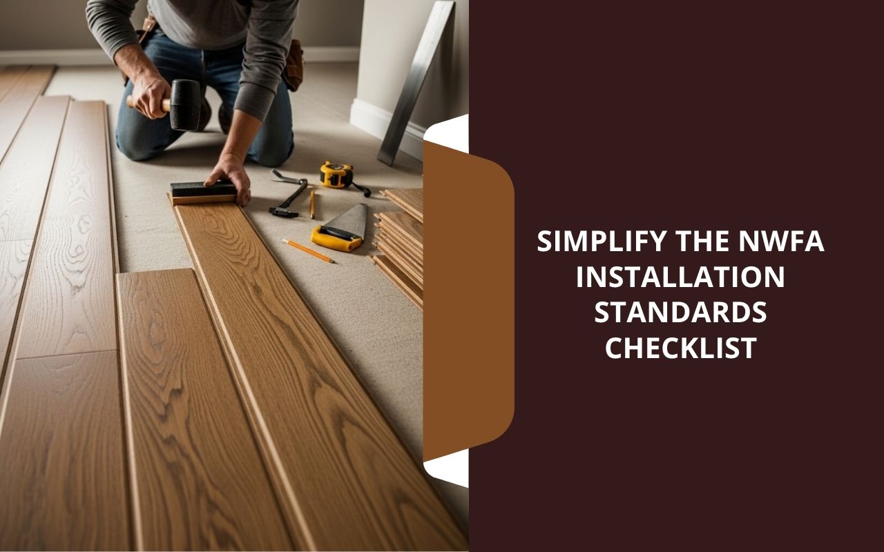 NWFA installation standards checklist used during subfloor preparation