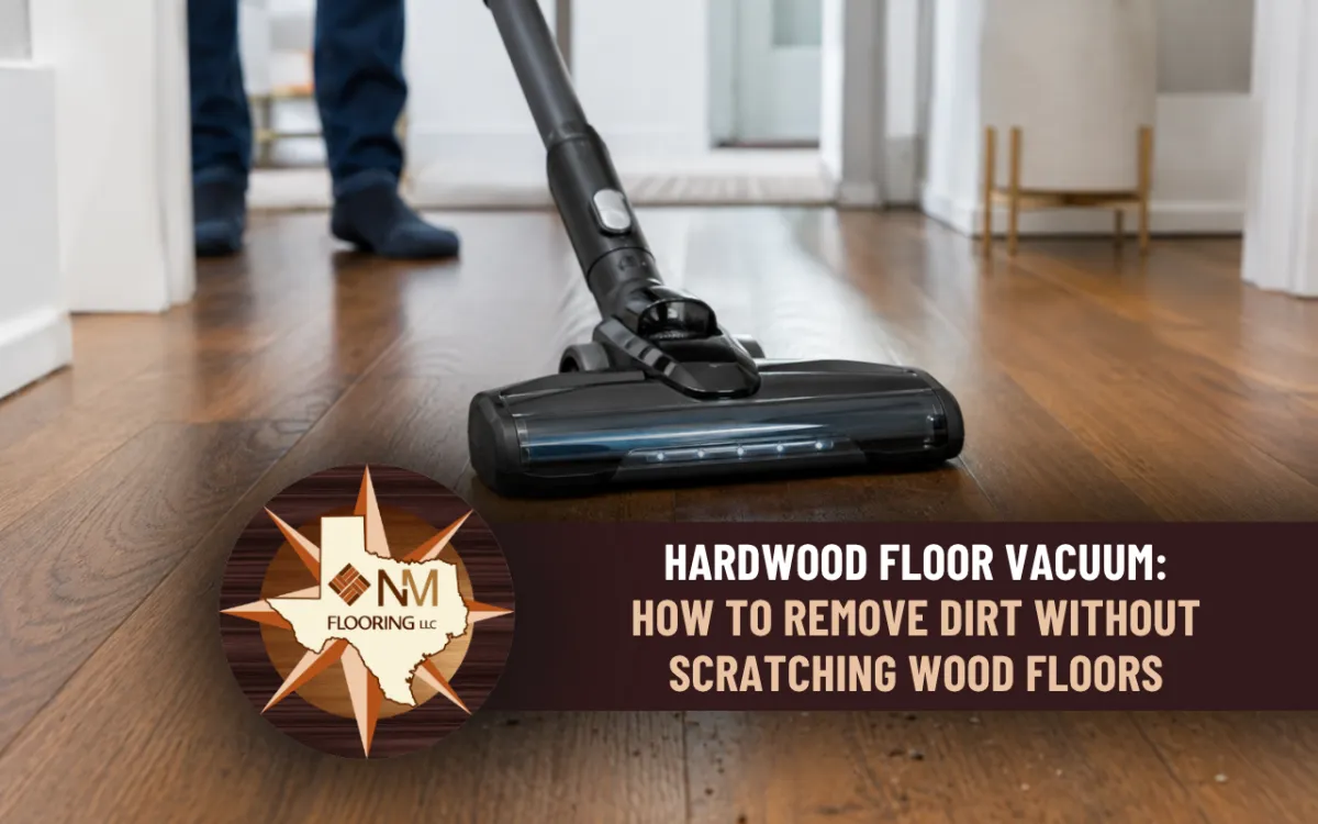 Hardwood-safe vacuum cleaning grit from a finished wood floor