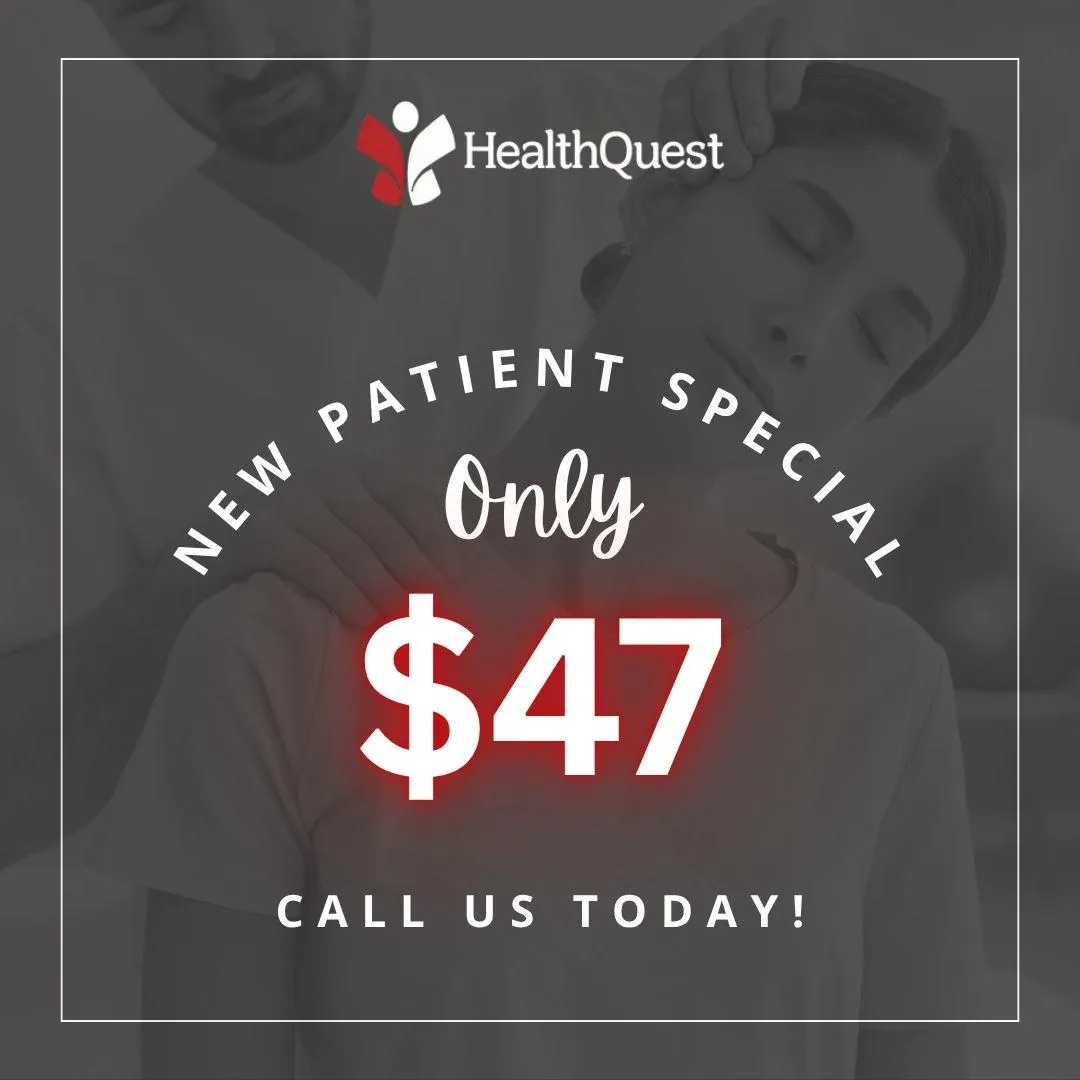 HealthQuest of Centerville $47 new patient special for chiropractic care and adjustments in Dayton OH.