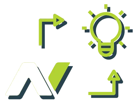 Graphic illustration of the Nth Degree CPAs "N" symbol with arrows pointing to a green lightbulb. 