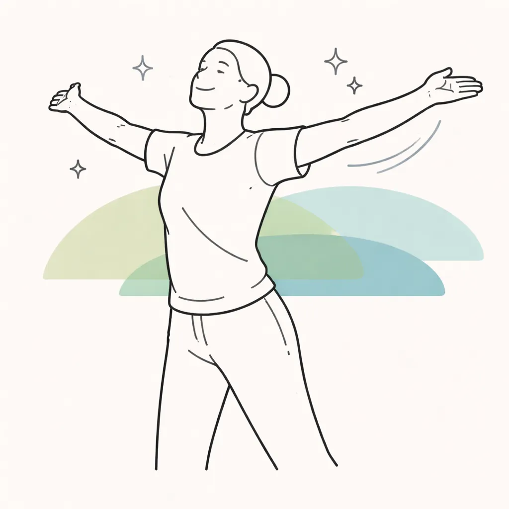 an adult starting their day energyzed and with confidence.