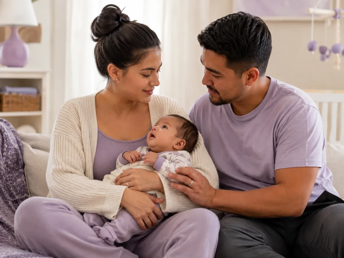 Essential Postpartum Visit - mother with newborn during consult