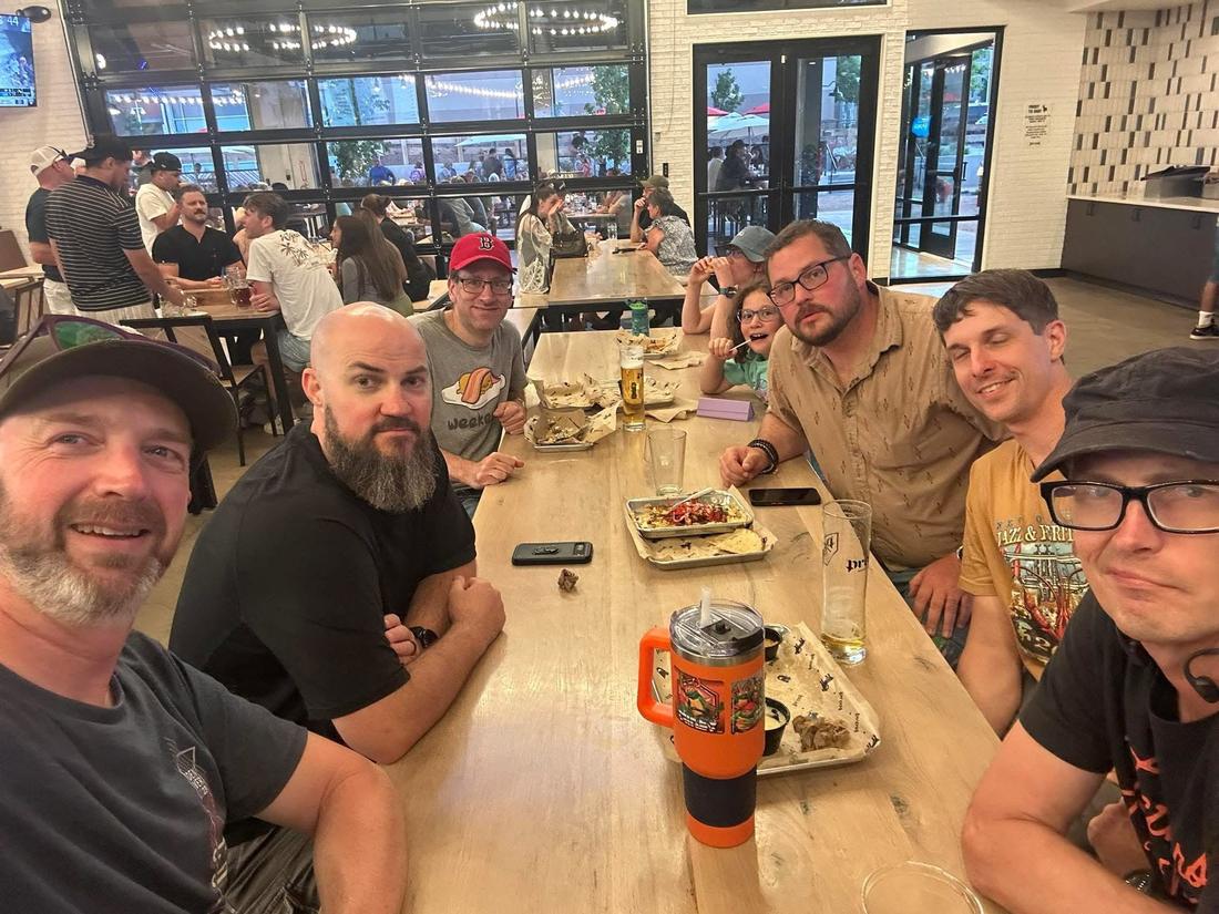 Dads at a Fathers Eve gathering
