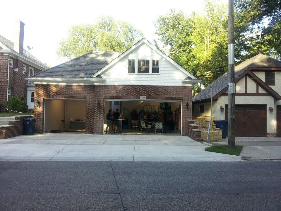 The first Fathers Eve, in John's garage
