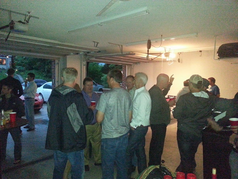 A full garage on Fathers Eve night