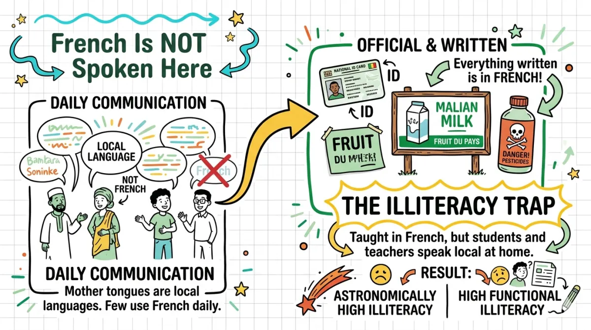 French is not spoken here