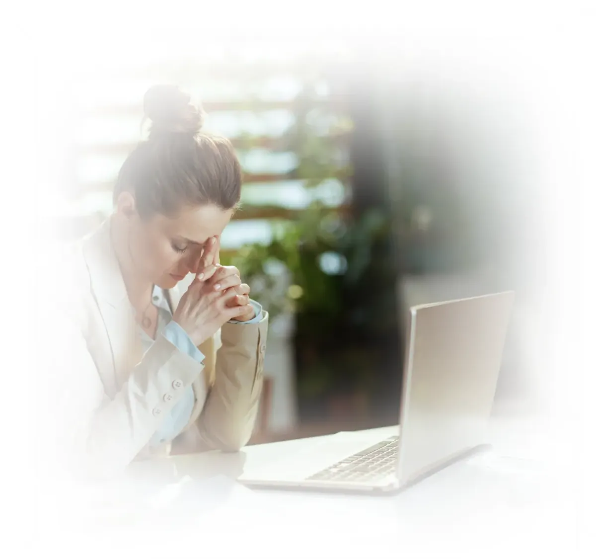 stressed business woman