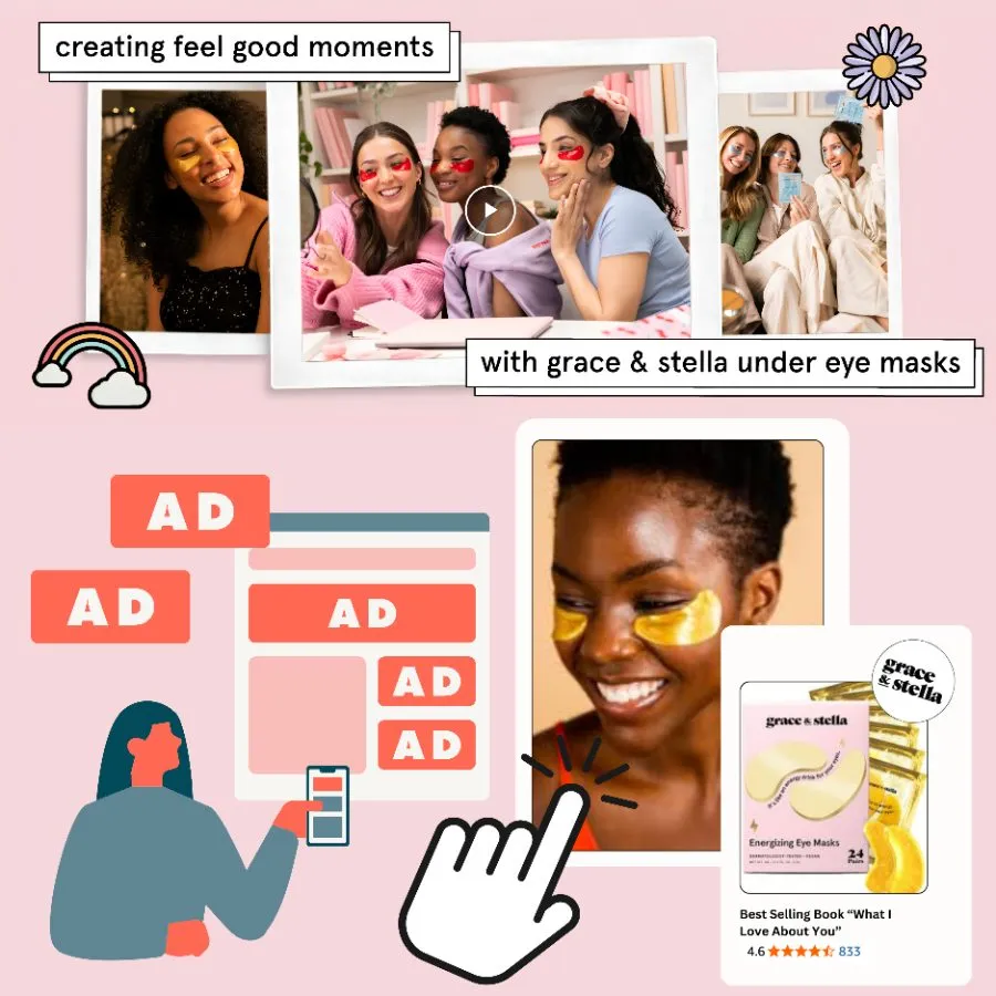Grace & Stella paid media collage