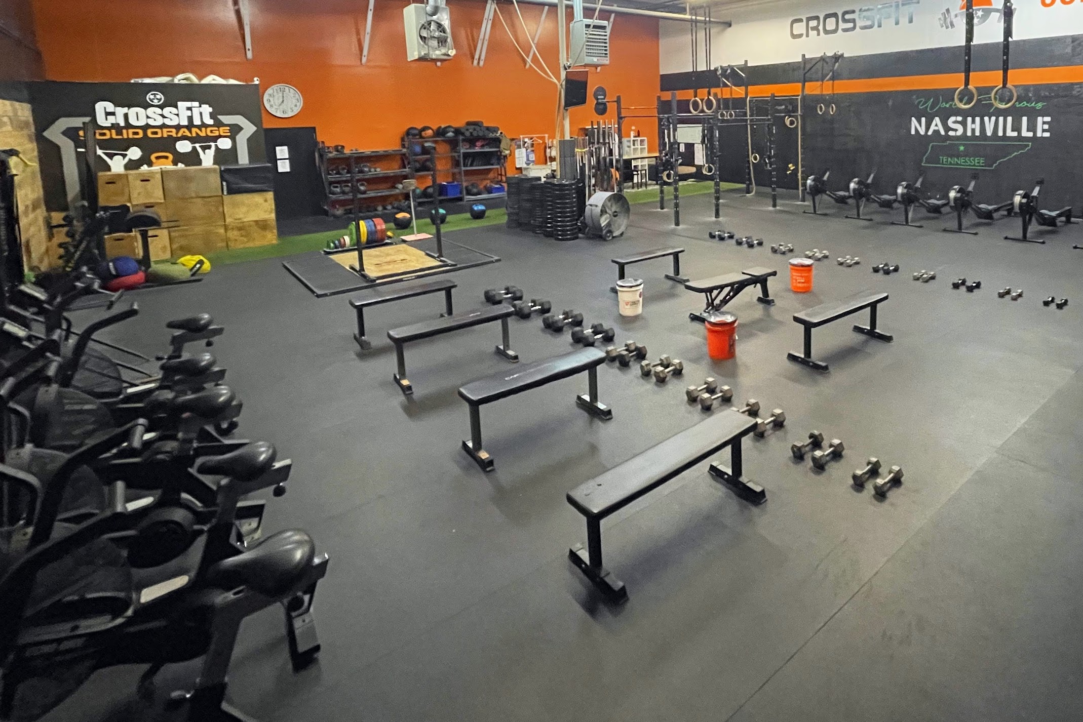 CrossFit athlete working on strength training