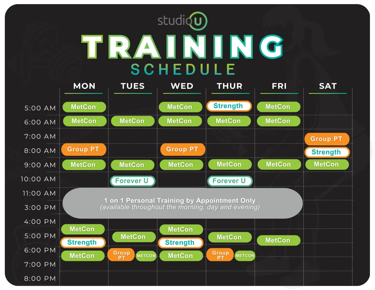 Image of Training Session Schedule