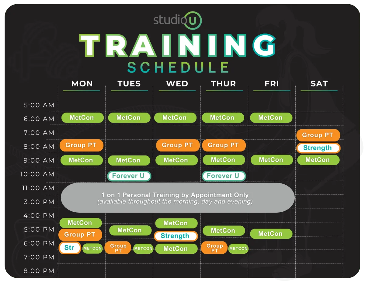 Image of Training Session Schedule