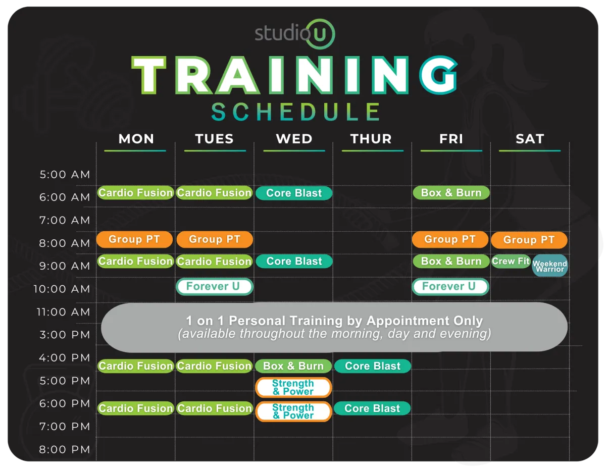 Image of Training Session Schedule