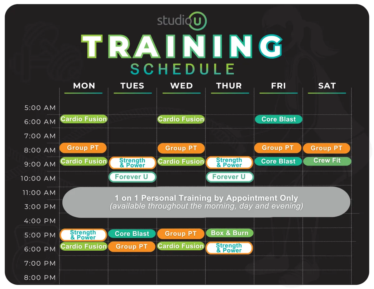 Image of Training Session Schedule